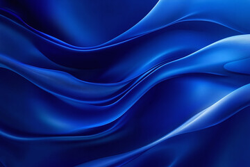Fototapeta premium Elegant Blue Fabric with Flowing Silk Waves, Soft Drapery, and Abstract Minimalist Texture in a Luxurious Modern Design