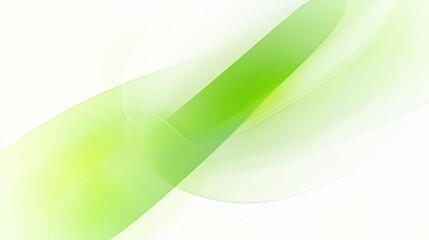 Obraz premium Abstract green wave flowing on white background