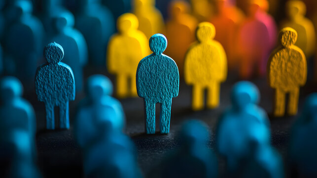 A conceptual photo of a human figure icon, symbolizing recruitment or talent selection, representing of finding the right person in HR, We are hiring and Job vacancy concept.