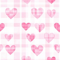 Repetitive heart pattern seamless background for Valentine’s Day fabric gift wrapping paper design