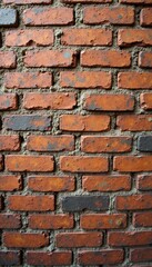Obraz premium Rough, distressed painted brick wall, aged wood texture, abstract, retro