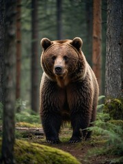 Obraz premium brown bear in the forest