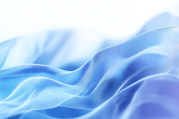 Fototapeta premium Flowing Blue Abstract Waves with Smooth Gradients and Elegant Curves, Modern Digital Design Featuring Cool Tones and Dynamic Fluid Motion