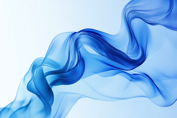 Obraz premium Flowing Blue Abstract Waves with Smooth Gradients and Elegant Curves, Modern Digital Design Featuring Cool Tones and Dynamic Fluid Motion