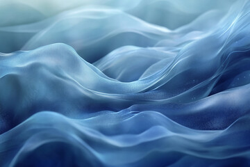 Fototapeta premium Flowing Blue Abstract Waves with Smooth Gradients and Elegant Curves, Modern Digital Design Featuring Cool Tones and Dynamic Fluid Motion