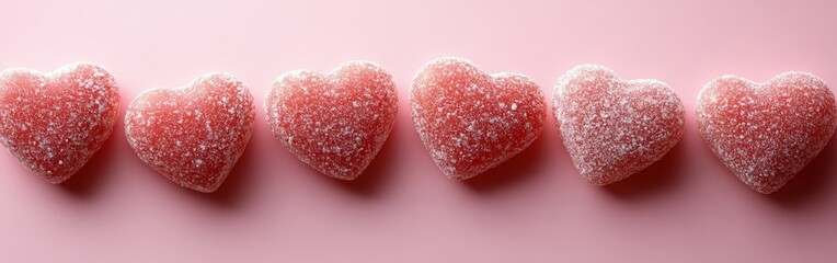 Obraz premium A candy heart border frame, perfect for Valentine's Day, romantic promotions, and creative designs.