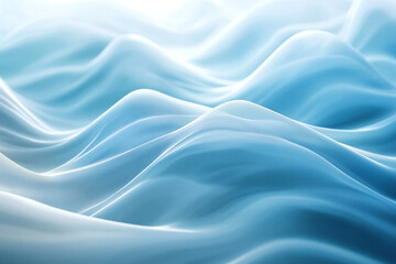 Obraz premium Flowing Blue Abstract Waves with Smooth Gradients and Elegant Curves, Modern Digital Design Featuring Cool Tones and Dynamic Fluid Motion