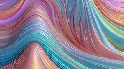 Fototapeta premium futuristic pastel iridescent faded wave background