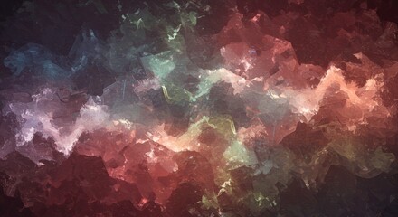 Abstract Nebula: A swirling cosmic canvas of ethereal hues.  Intense, dynamic shades of red, blue, and green blend and overlap in a mesmerizing dance of light and shadow.