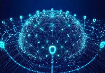Obraz premium Vector Abstract futuristic circuit board and mesh line
