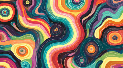 Fototapeta premium seamless psychedelic rainbow