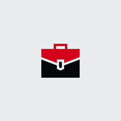 Obraz premium Briefcase icon flat vector design
