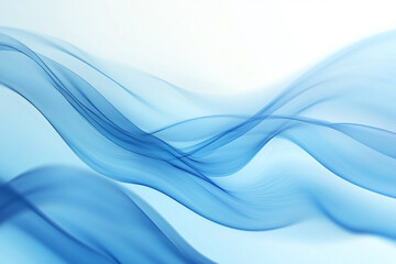 Fototapeta premium Flowing Blue Abstract Waves with Smooth Gradients and Elegant Curves, Modern Digital Design Featuring Cool Tones and Dynamic Fluid Motion