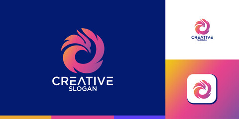 Eagle Bird Logo Vector Template. Business Logo Concept
