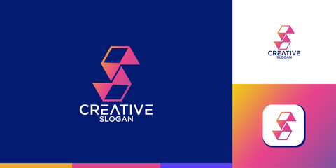 Letter S logo icon design template elements
