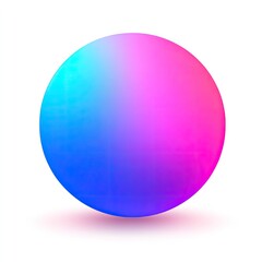 Vibrant Colorful Sphere with Gradients of Blue and Pink on a Clean Background Ideal for Creative Projects