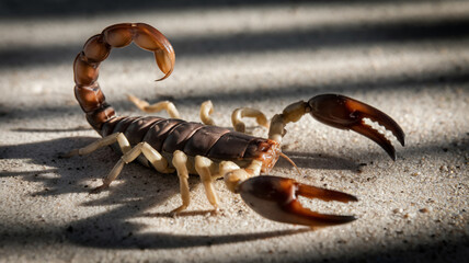 scorpion on black background