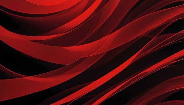 Fondo rojo y negro abstracto con l&iacute;neas curvas