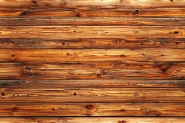 Fototapeta premium Panoramic View of Rustic Wood Siding Texture: Natural Brown Wooden Wall Background