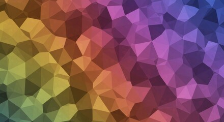 Fototapeta premium Rainbow Low Poly Background: Vibrant, colorful low polygon abstract background in rainbow hues. Perfect for website banners, presentations, and creative projects. 