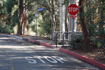 stop sign on the road