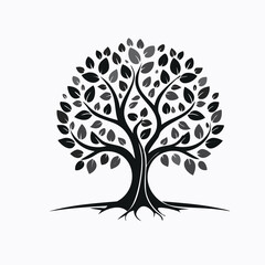 Obraz premium Minimalist Tropical Tree Silhouettes: Vector Art for Architecture and Landscape Design