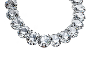 Sparkling Diamonds Necklace on Black Background, Luxury and Elegance.