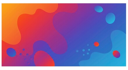 Obraz premium Vibrant Color Swirl: A dynamic illustration of abstract fluid shapes blend together, creating a visual symphony of colors, perfect for backgrounds, artistic design and modern concept
