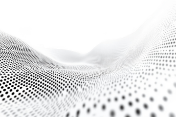 Abstract Dots Flow and Creates Wave Pattern with Digital Art Theme.