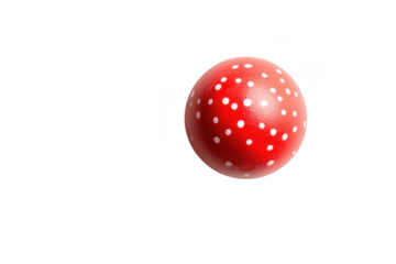 Red Egg with White Dots on Black Background, Minimalist Festive Theme
