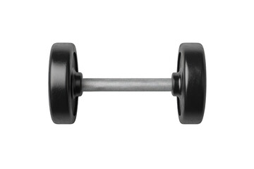 Fototapeta premium Black Dumbbell Represents Fitness and Strength Training Equipment