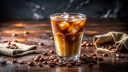 Refreshing Iced Coffee: Cool Summer Drink on White Background