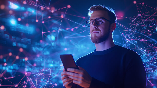 Digital Connectivity in Neon Environment with Smartphone