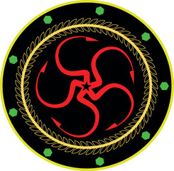 Web  symbol, wheat, circle, sickle, bread, power, fantasy, mystery, scheme, black, vector, illustration, poster, sheet, paper, image, sign, icon, screensaver, bookmark, abstraction.eps