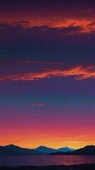 Fototapeta premium a smooth gradient wallpaper transitioning from warm oranges and pinks to deep purples and blues, mimicking the captivating colors of a sunset sky.