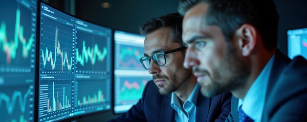 Businessmen focus on charts showing oil price inflation. Analyze financial data, strategic insights. In meeting. Plan global energy strategy. Research potential price increases. Data analysis takes