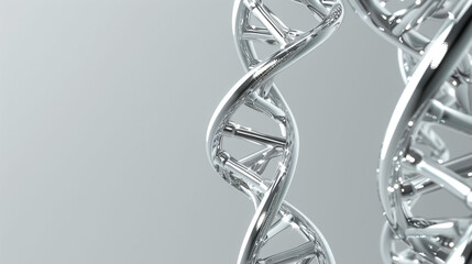 dna strand on white background