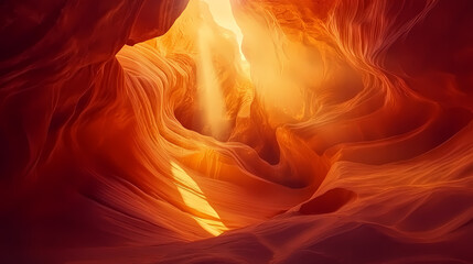 Fototapeta premium A stunning canyon illuminated by soft light, creating a serene atmosphere. Serene Canyon. Illustration