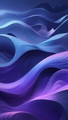 Fototapeta premium a mesmerizing wallpaper featuring undulating, smooth, and flowing abstract waves that evoke a sense of serene calmness and profound depth, with a gradual gradient color scheme that seamlessly