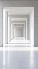 Architectural Perspective: A Monochromatic Study in White Concrete
