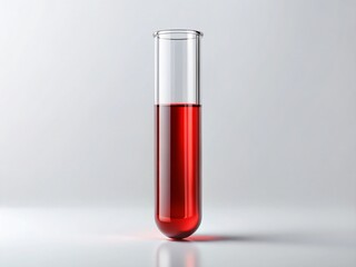 Science Line Art: Blood Sample in Test Tube - Chemistry Lab Research
