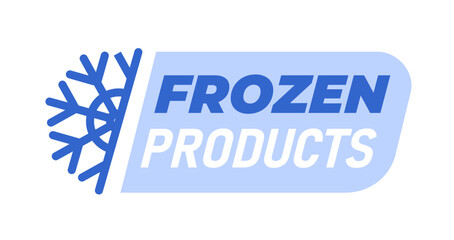 Frozen products logo design. Vector illustration