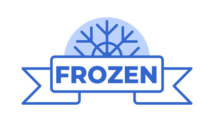 Frozen food label design. Vector illustration
