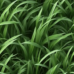 Fototapeta premium Seamless Green Grass Texture Background with Vibrant Nature Elements