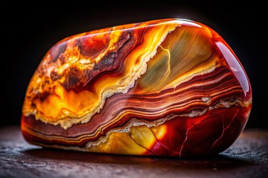 Silhouette Closeup of Mookaite Jasper Mineral - Vibrant Natural Stone Texture