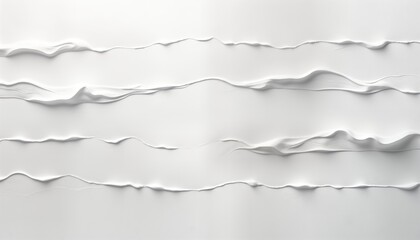 Obraz premium Abstract white background with textured wavy lines. Minimalist design. Soft, simple. Modern. Suitable for various applications like wall decor, fashion design, product presentation. Looks like paper