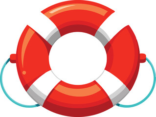 Life Buoy on a white background vector art illustration