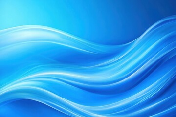 Obraz premium Modern Abstract Blue Artwork with Flowing Lines, Smooth Gradient Waves, and Minimalist Design for Creative Backdrops and Contemporary Inspirations