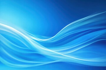 Naklejka premium Modern Abstract Blue Artwork with Flowing Lines, Smooth Gradient Waves, and Minimalist Design for Creative Backdrops and Contemporary Inspirations