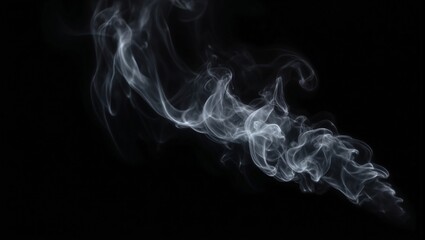 Fototapeta premium Ethereal steam tendrils against dark backdrop